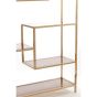 Lusako stellingkast - glas bruin/licht goud