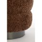 Jobbi poef Ø40 cm - bruin/mat zwart