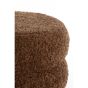Jobbi poef Ø40 cm - bruin/mat zwart