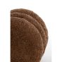 Jobbi poef Ø40 cm - bruin/mat zwart