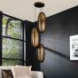 Francis hanglamp 3L - brons antiek