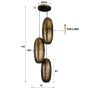 Francis hanglamp 3L - brons antiek