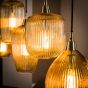 Elize hanglamp gestreept glas 5L van het woonmerk Fraaai
