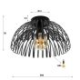 Stirling plafondlamp 1L charcoal van het woonmerk Fraaai