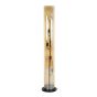Flores vloerlamp 5L tube amber glas - artic zwart