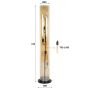 Flores vloerlamp 5L tube amber glas - artic zwart