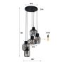 Margate hanglamp 5L getrapt mix metaal van het woonmerk Fraaai
