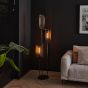 Kasey vloerlamp 3L - artic zwart