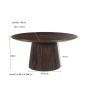 Salvator ronde salontafel - Ø80 cm - hout - walnoot bruin van het woonmerk Livingfurn