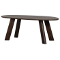 Roundly eettafel mangohout 200 x 100 cm walnoot van het woonmerk BePureHome