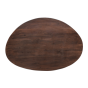 Roundly eettafel mangohout 160 x 110 cm walnoot van het woonmerk BePureHome