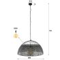 Armin hanglamp Ø80 cm metaal zwart/bruin van het woonmerk Fraaai