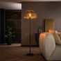 Monty vloerlamp - Ø50 cm - zwart/bruin
