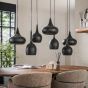 Nelson hanglamp 4+3L - zwart