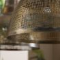 Zoe hanglamp 2xø38 screen - brons antiek