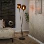 Lacey vloerlamp 2-lichts - sienna bruin