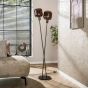 Lacey vloerlamp 2-lichts - sienna bruin