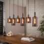 Lucien hanglamp 6-lichts - sienna bruin