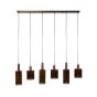 Lucien hanglamp 6-lichts - sienna bruin
