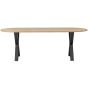 Combi-Tablo ovaal eiken 220x90 cm + Alkmaar poot