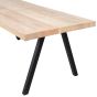 Combi-Tablo mangohout 180x90 cm + 2-standen poot vierkant