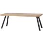 Combi-Tablo mangohout 180x90 cm + 2-standen poot vierkant
