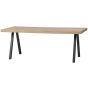 Combi-Tablo mangohout 180x90 cm + 2-standen poot vierkant