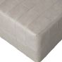 Patchwork poef leerlook naturel