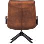 Jouke draaifauteuil met armleuning leerlook - cognac