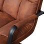 Jouke draaifauteuil met armleuning leerlook - cognac