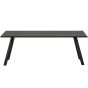 Combi-Tablo eiken 160x90 cm + 2-standen poot vierkant - zwart
