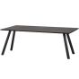 Combi-Tablo eiken 160x90 cm + 2-standen poot vierkant - zwart