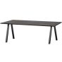 Combi-Tablo eiken 160x90 cm + 2-standen poot vierkant - zwart