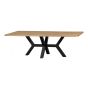 Combi-tablo - xl tafelblad eiken - 240x100 cm - zeeland poot - naturel van het woonmerk Woood