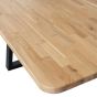 Combi-tablo - xl tafelblad eiken - 240x100 cm - Drenthe poot - naturel van het woonmerk Woood