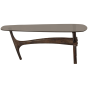 Flash salontafel mangohout/glas - walnoot