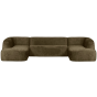 Sloping u-vorm bank velvet