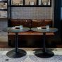Bistro trompetvoet metaal 72xø60 cm - zwart