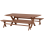 Delta picknick tuintafel 220x100 cm aluminium - terra
