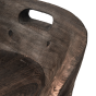 Rosalie decoratieve kruk/stoel hout - donkerbruin