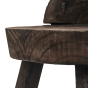 Rosalie decoratieve kruk/stoel hout - donkerbruin