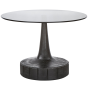 Soya bijzettafel mangohout/glas - zwart