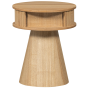 Karri nachtkastje rond hout - naturel