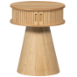 Karri nachtkastje rond hout - naturel