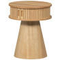 Karri nachtkastje rond hout - naturel