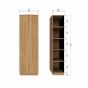 Zuma hoge kast 67 cm eiken - naturel