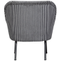 Vogue fauteuil streep - zwart/grijs