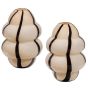 Kency vaas glas met streep - naturel/zwart