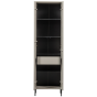 New gravure hoge kast met lade grenen - dust