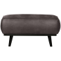 Statement hocker ecoleer - donkergrijs